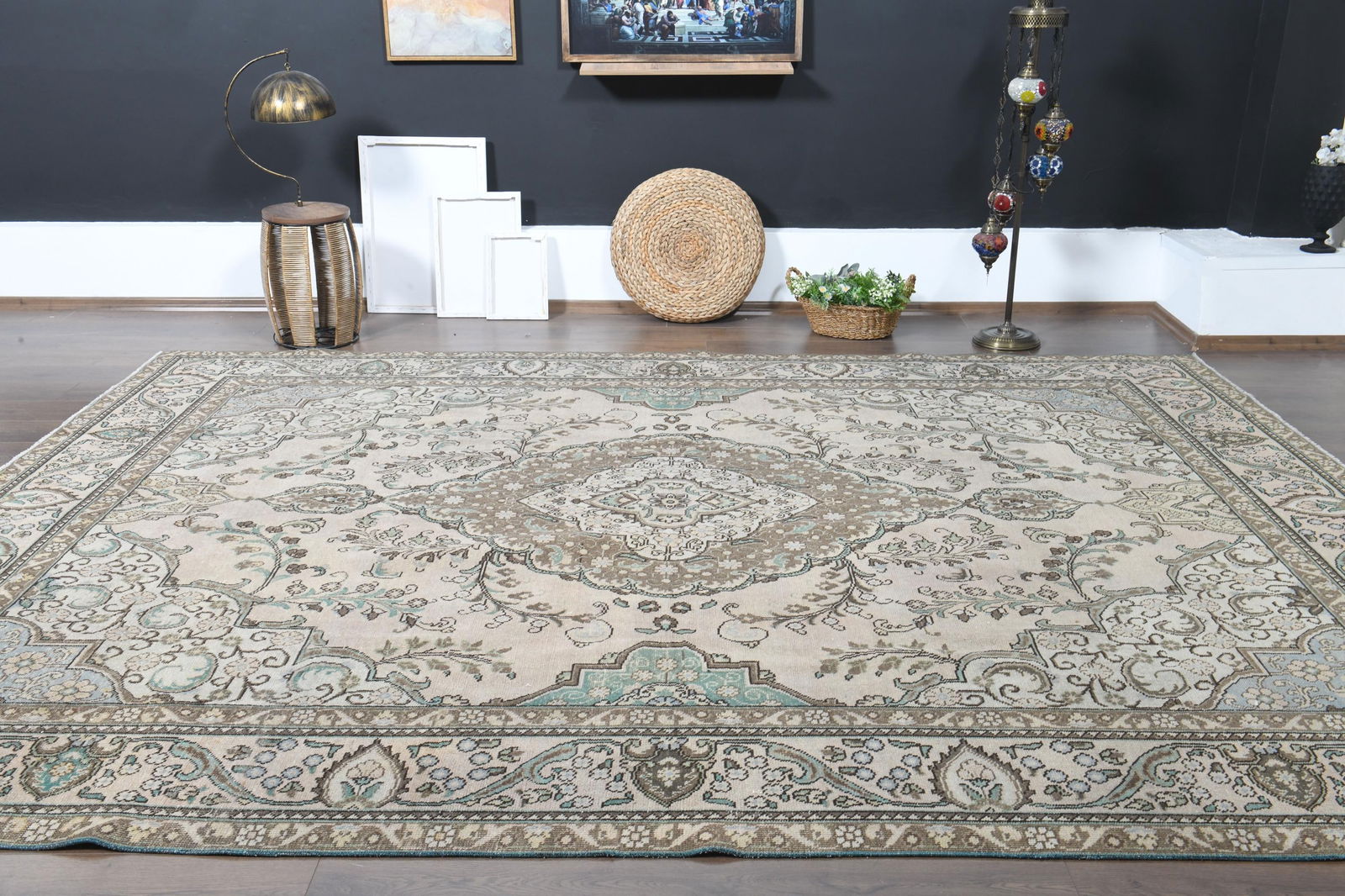 9'4x12'5 ft, BROWN OVERSIZED RUG - 19