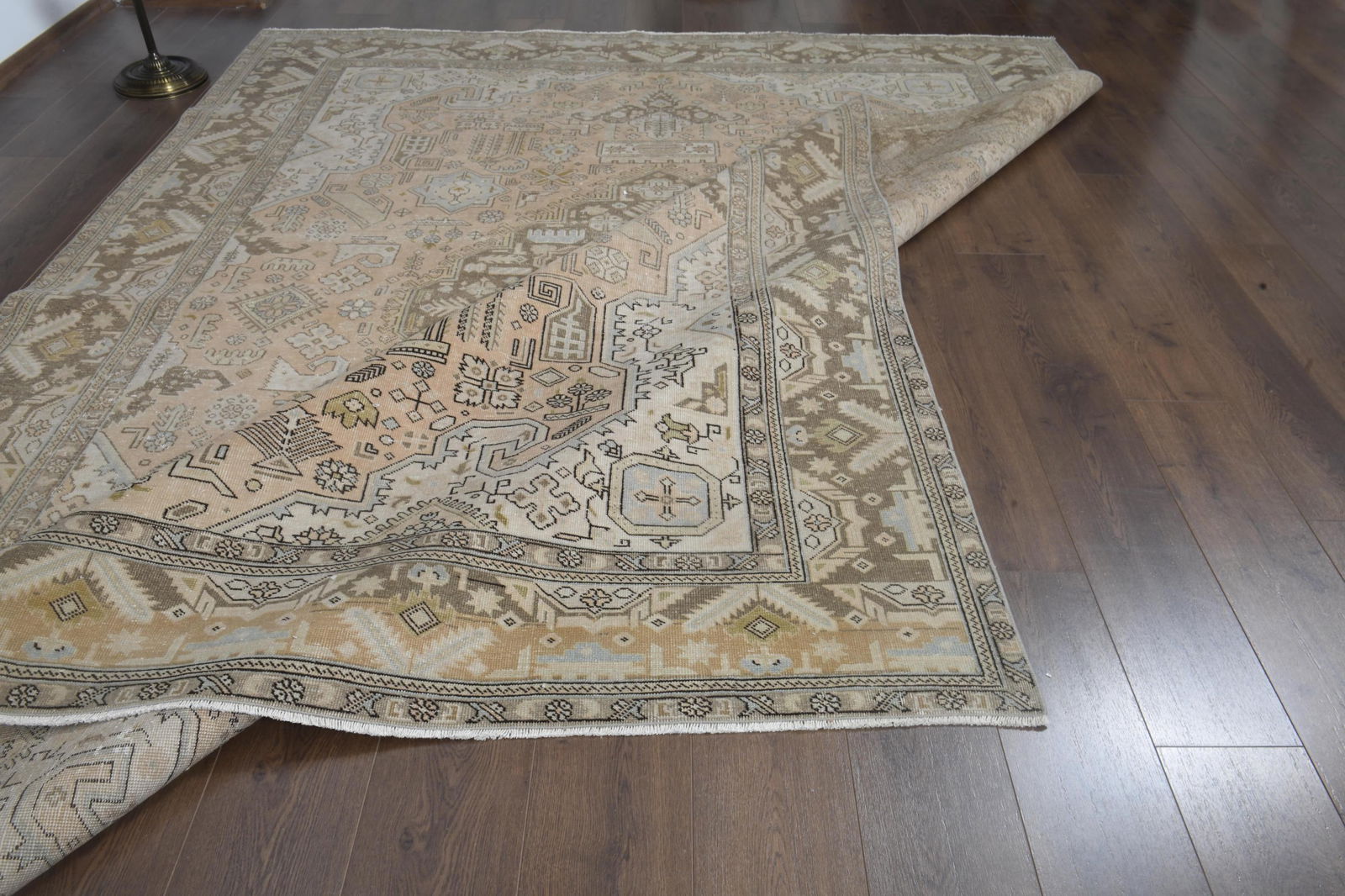 8'2x10'5 ft, OVERSIZED ORANGE BROWN, Minimalist Decor, Area Rug - 6