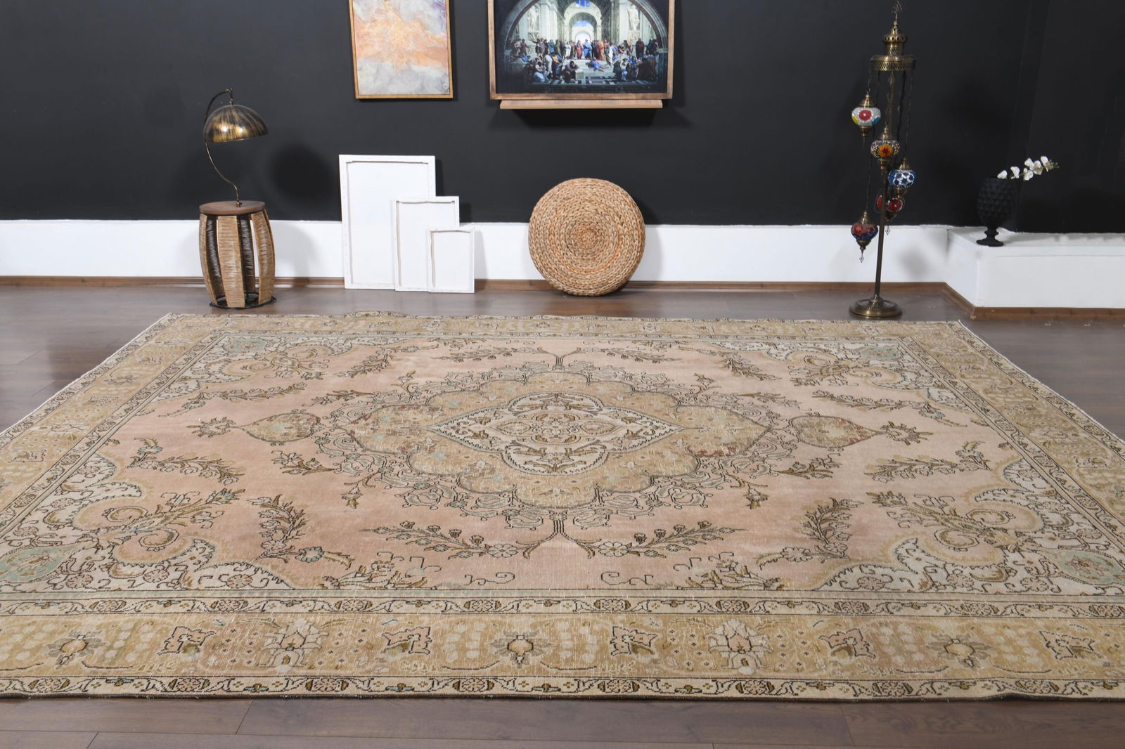 9'6x12'4 ft, OVERSIZED PERSIAN RUG, Orange Rug, 10x12 Large Area - 19