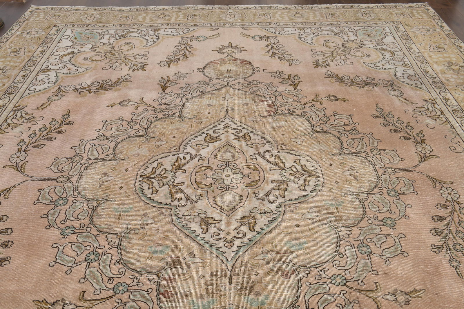 9'6x12'4 ft, OVERSIZED PERSIAN RUG, Orange Rug, 10x12 Large Area - 4