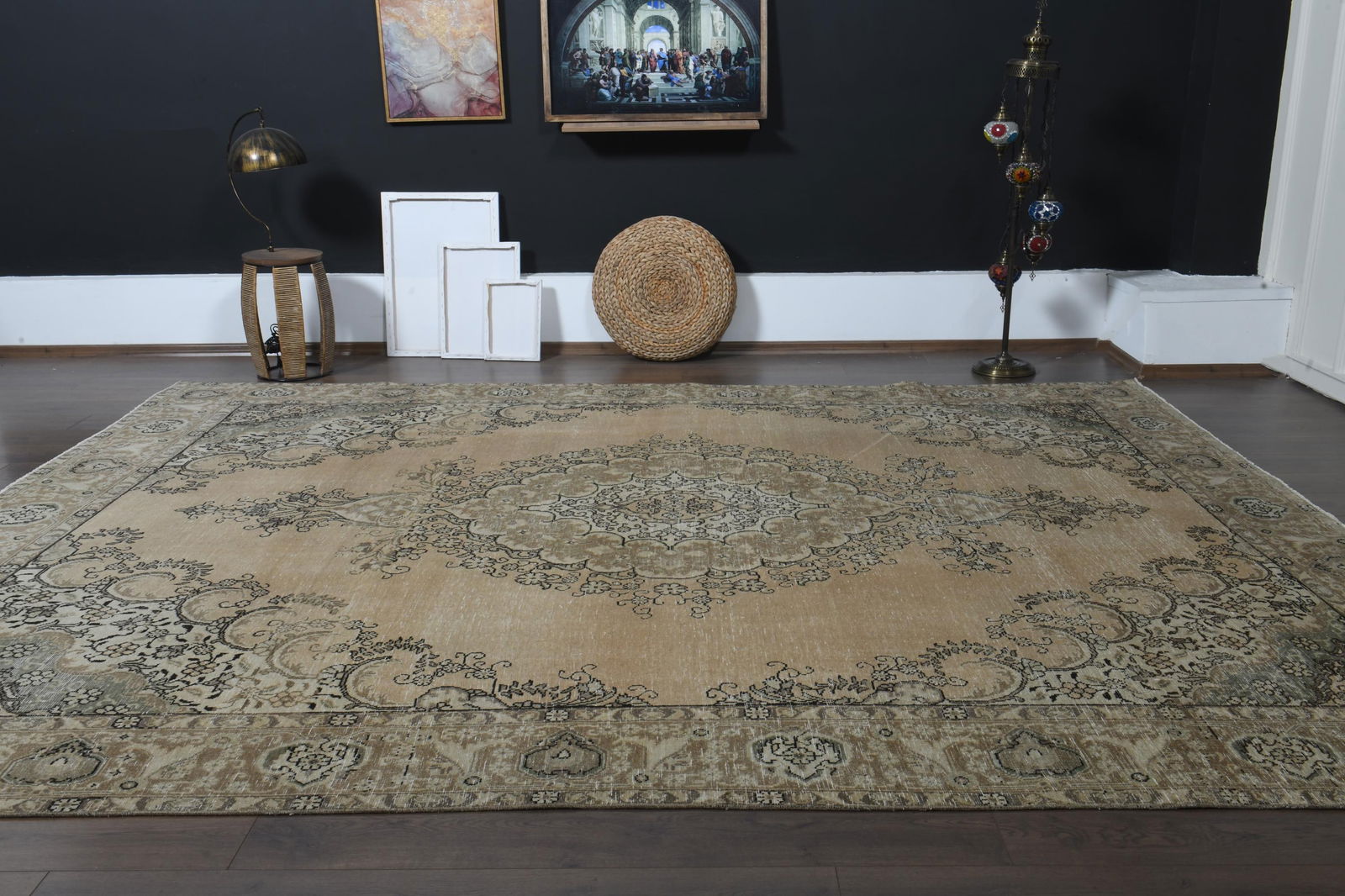 9'5x12'3 ft, ORANGE OVERSIZED RUG - 10