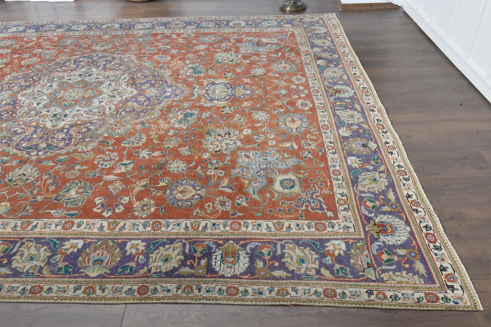 9'1x12'4 ft, ORANGE MINIMALIST RUG - 7