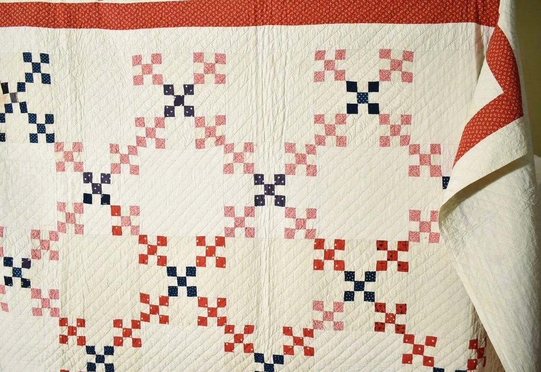 1890's Postage Stamp 9-Patch Quilt - 10