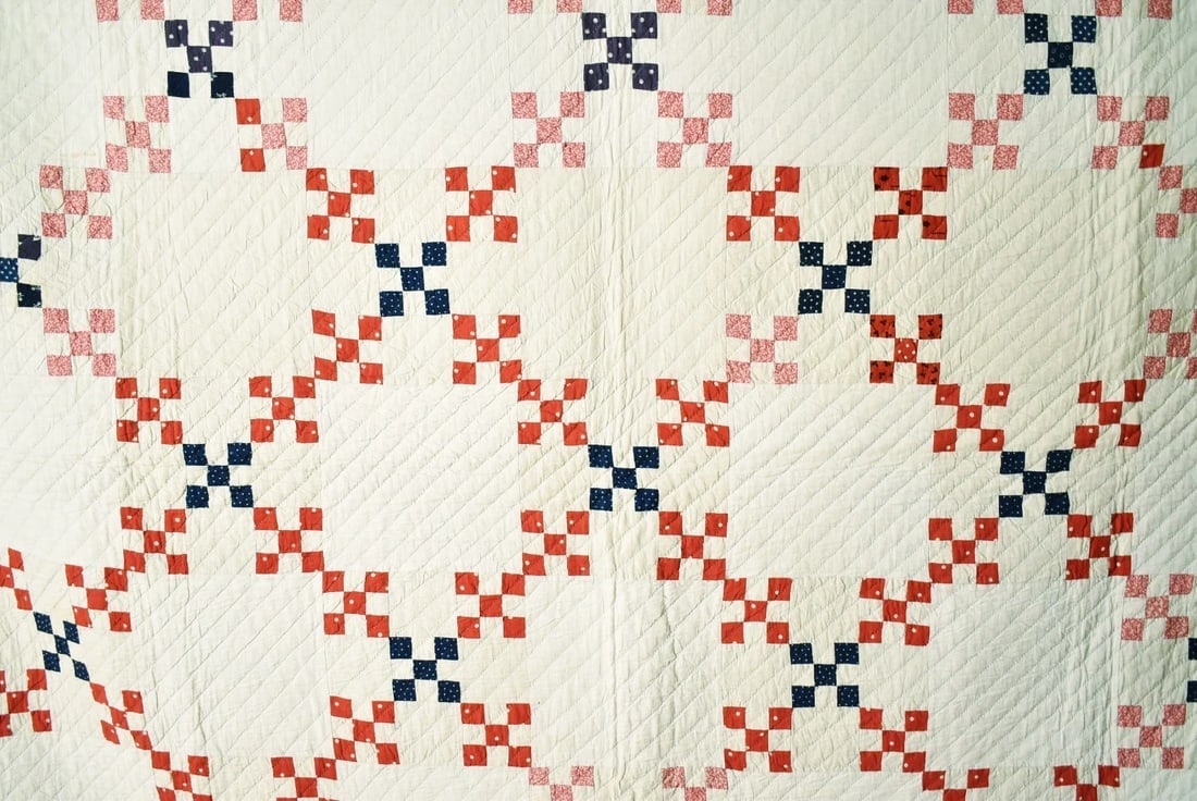 1890's Postage Stamp 9-Patch Quilt - 2