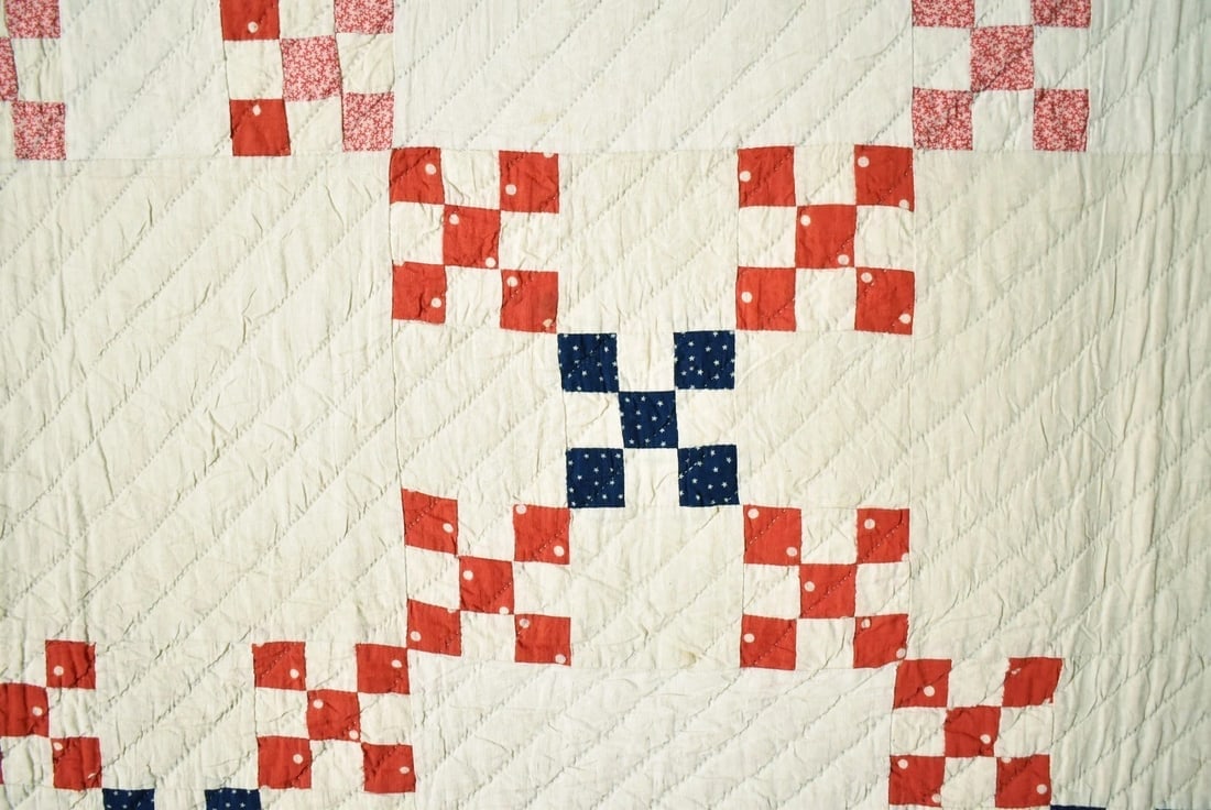 1890's Postage Stamp 9-Patch Quilt - 3