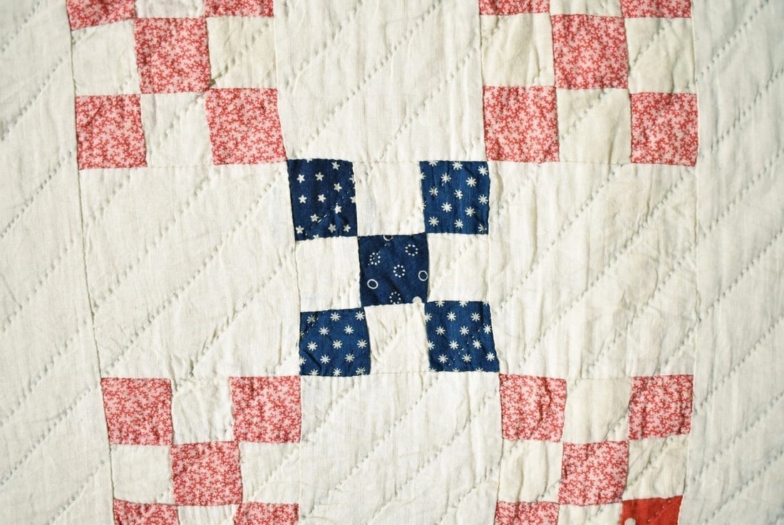 1890's Postage Stamp 9-Patch Quilt - 4