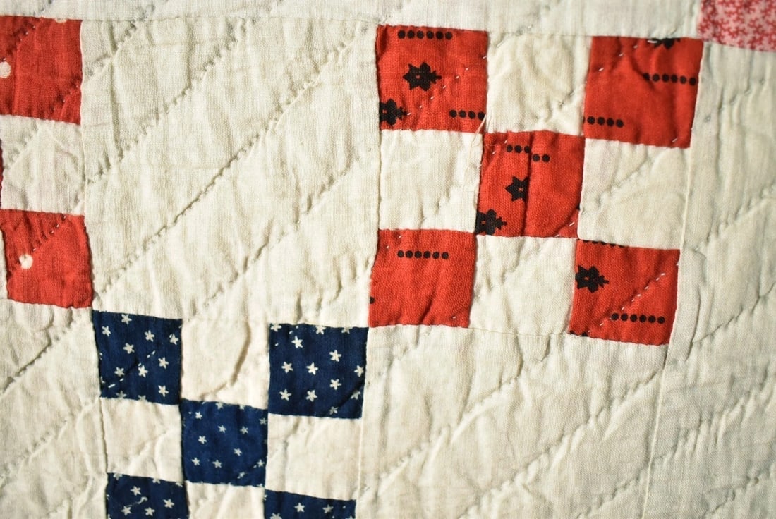 1890's Postage Stamp 9-Patch Quilt - 6
