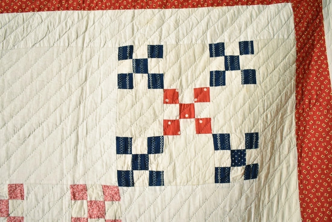 1890's Postage Stamp 9-Patch Quilt - 7