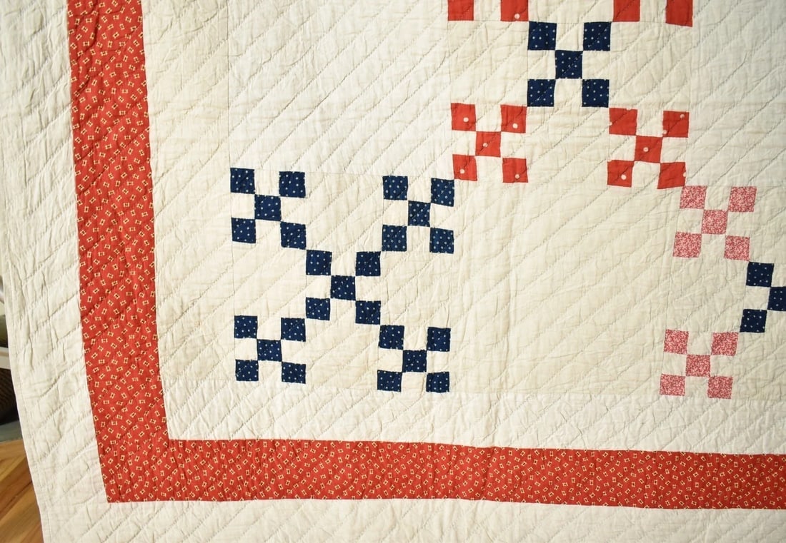1890's Postage Stamp 9-Patch Quilt - 8