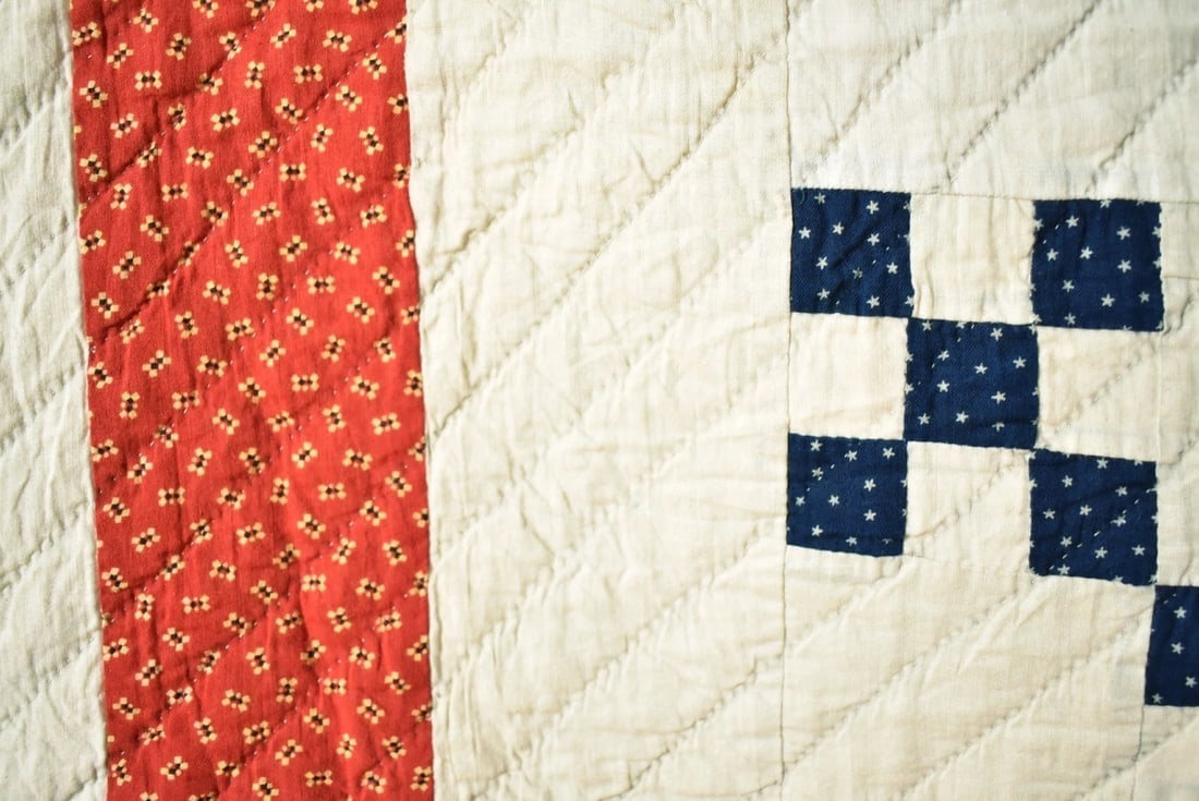 1890's Postage Stamp 9-Patch Quilt - 9