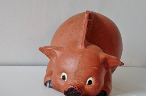 CAST IRON PIG BOOT SCAPPER AND ADVERTISING - 3