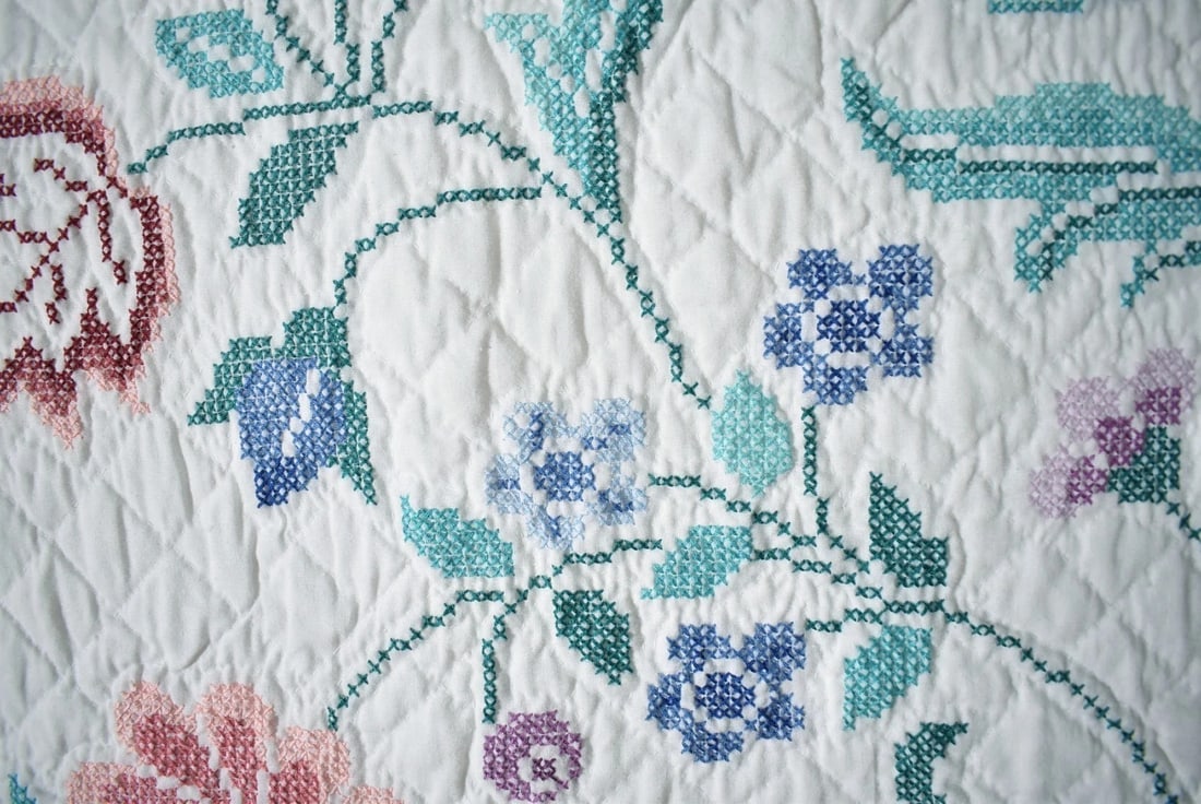 Vintage Tree of Life Quilt - 11