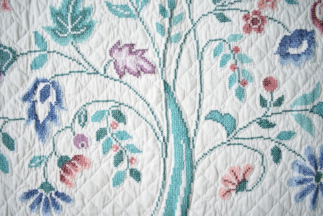 Vintage Tree of Life Quilt - 7