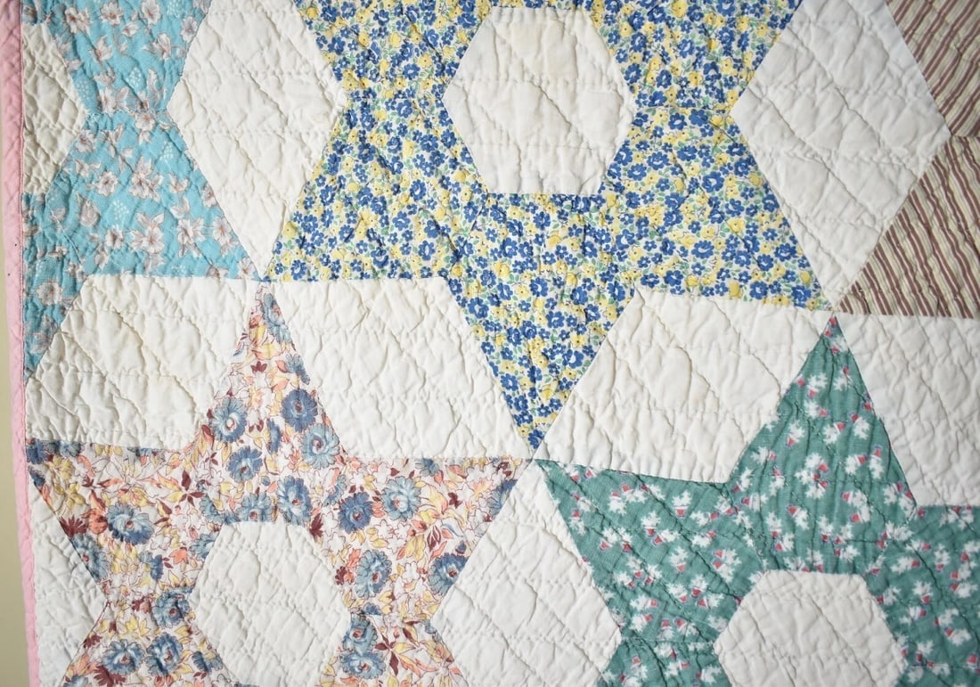 30's Touching Stars Quilt - 6