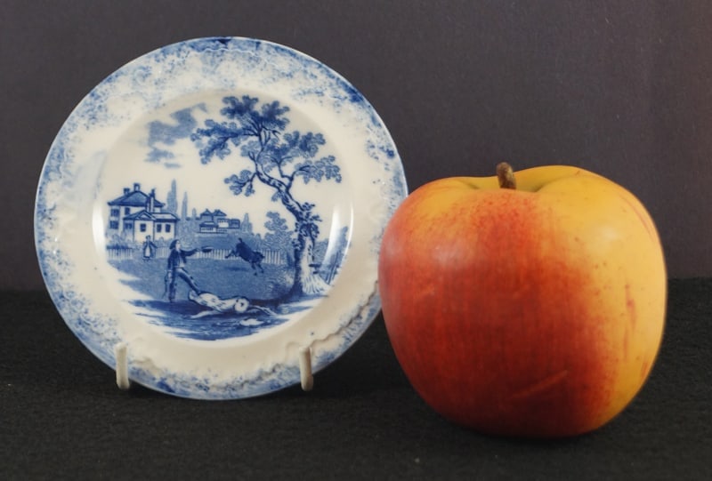 Child’s Blue China 4 3/8” Miniature Toy Plate #4 - 4