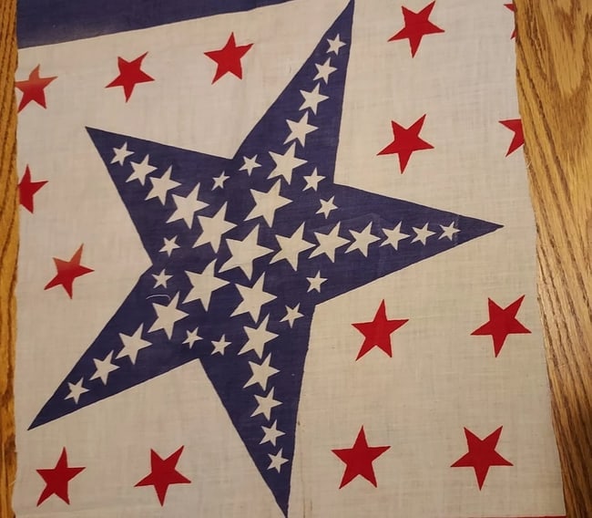 Centennial Period Star Fabric 13 x 24" American Flag Patriotic - 2
