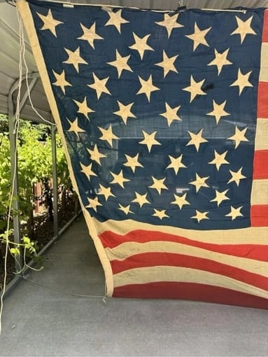 Super Rare American Flag 43 Stars great colors 1889 9.5 X 14 Feet - 2