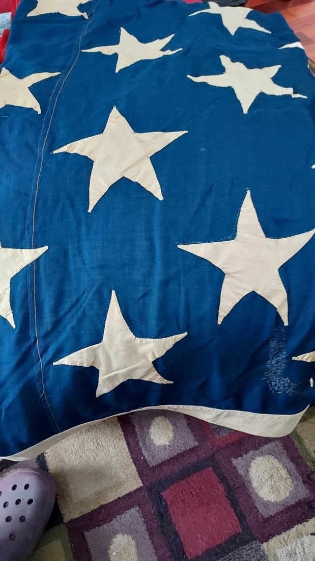Super Rare American Flag 43 Stars great colors 1889 9.5 X 14 Feet - 7