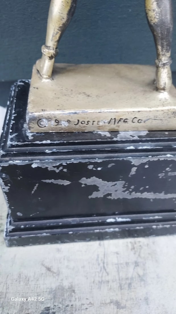 1936 South Dakota Basketball Championship Trophy Figural Shooter 11 Inches - 4