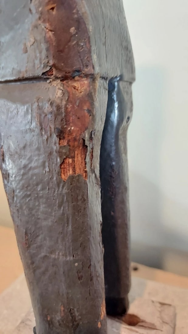 Antique Sailor Whirligig Wooden 19th Century Flag Amazing - 4