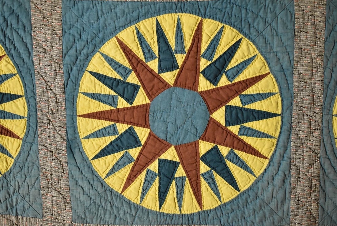 1870's Mariner Compass Quilt - 11