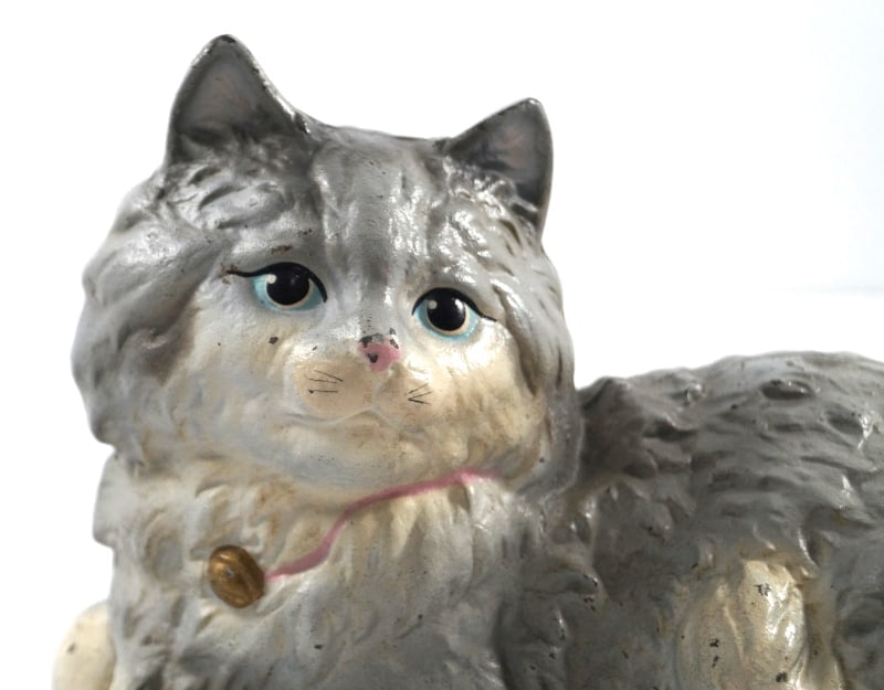 Reclining Cat Cast Iron Hubley Doorstop - 5