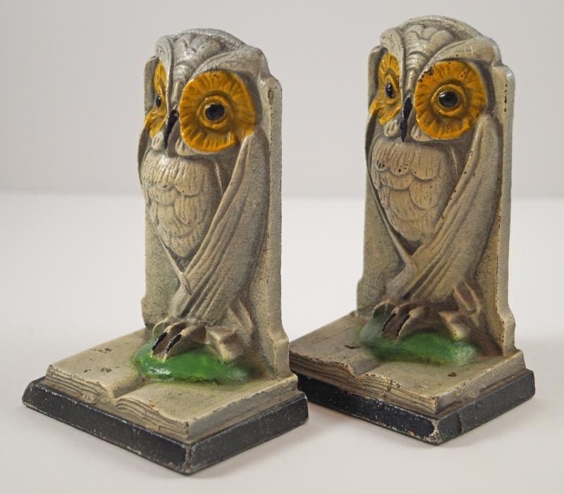 Owl on Book Cast Iron Bookends - 4
