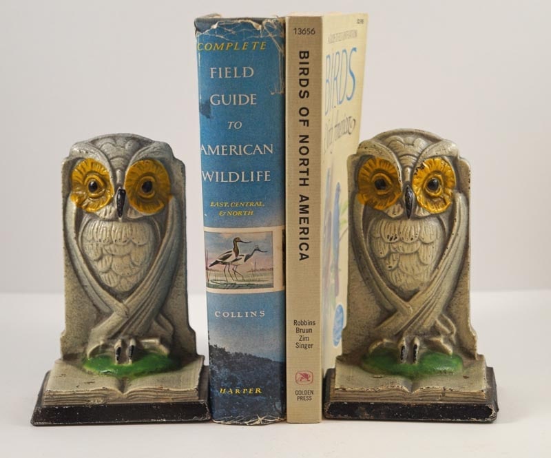 Owl on Book Cast Iron Bookends - 7