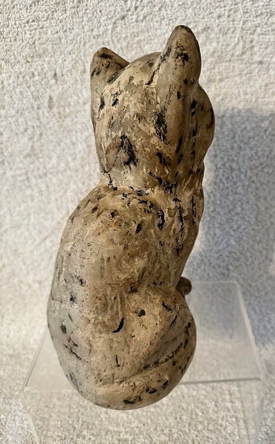 2 Chalkware Cats: 1 Sitting; 1 Resting - 7