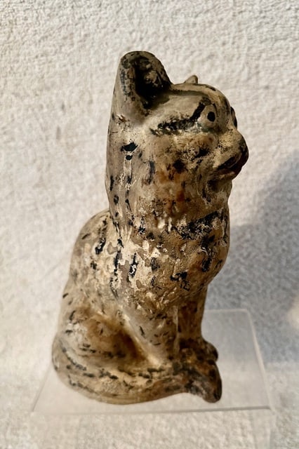 2 Chalkware Cats: 1 Sitting; 1 Resting - 9