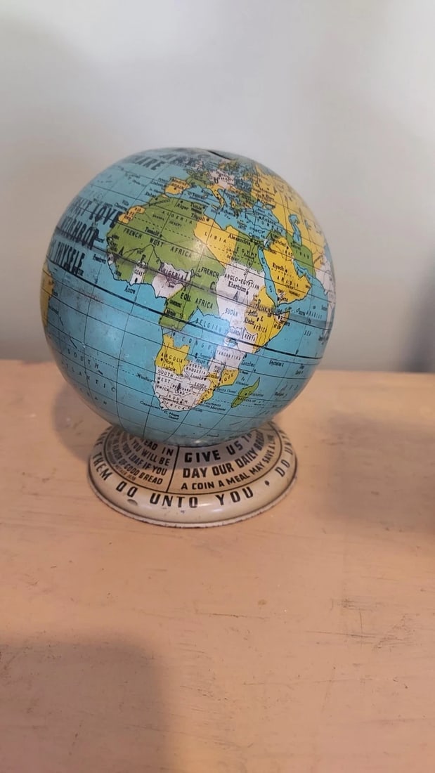 Fundraiser World Globe For Church LOVE THY NEIGHBOR 1938 - 2