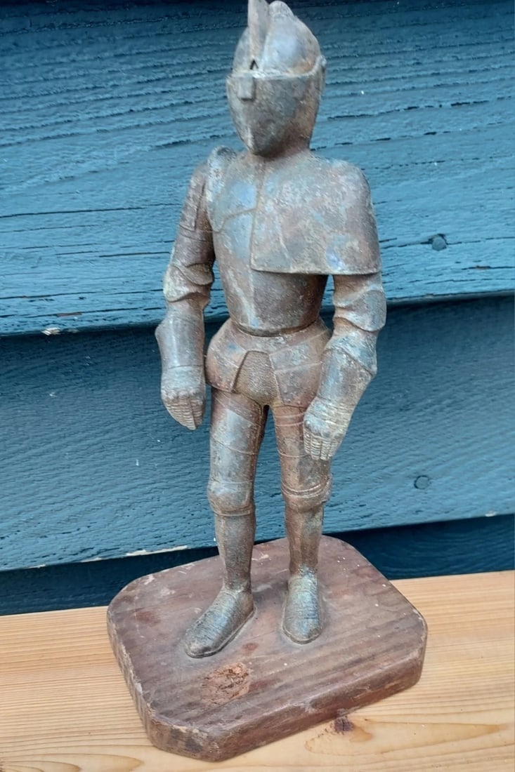Antique figural Lighter Knight In Armor (1 of 3)