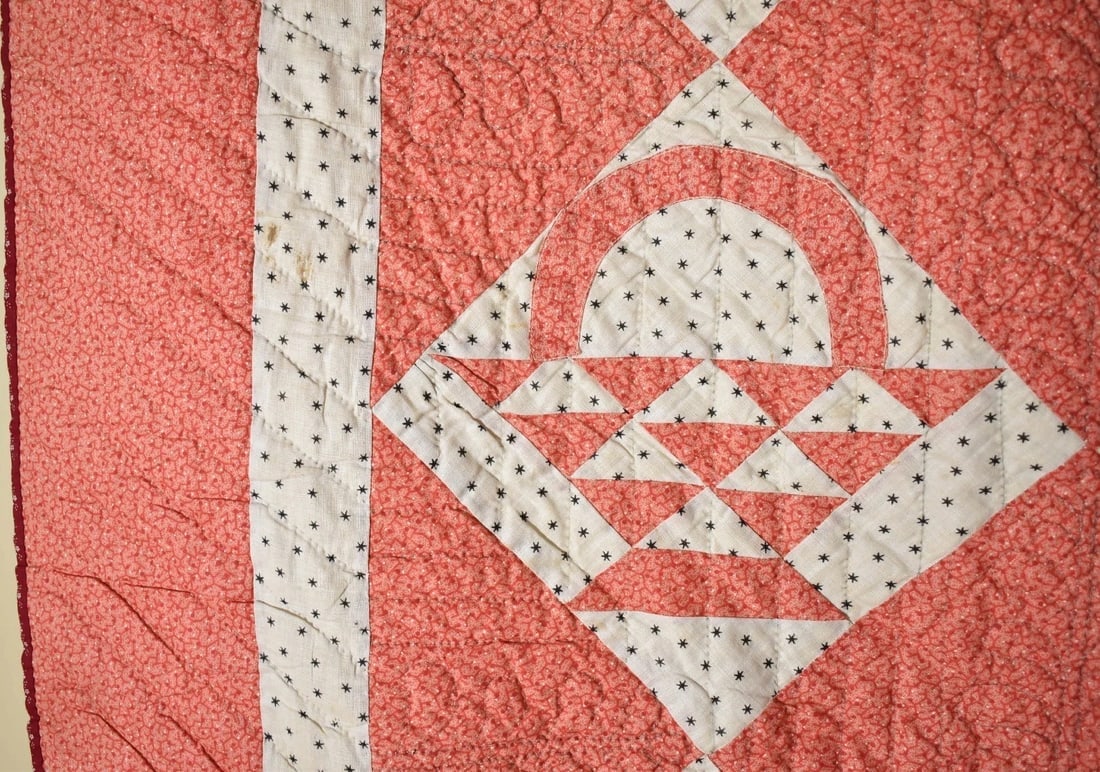 Well Quilted 1880's Baskets Quilt - 4