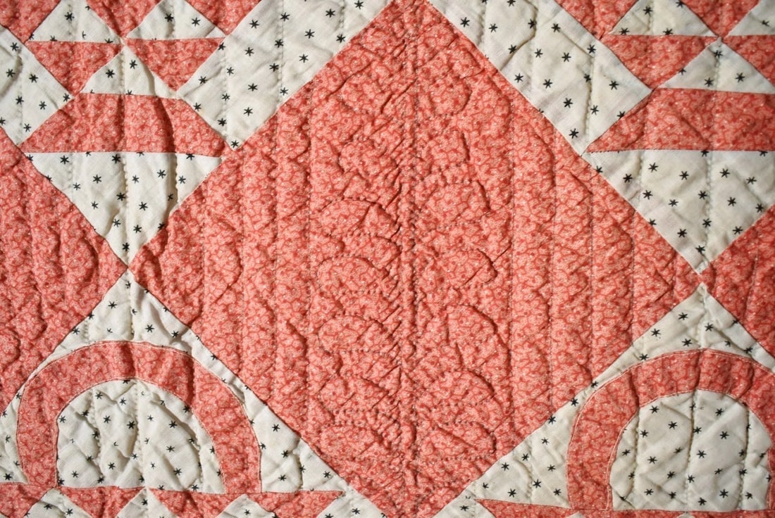 Well Quilted 1880's Baskets Quilt - 5