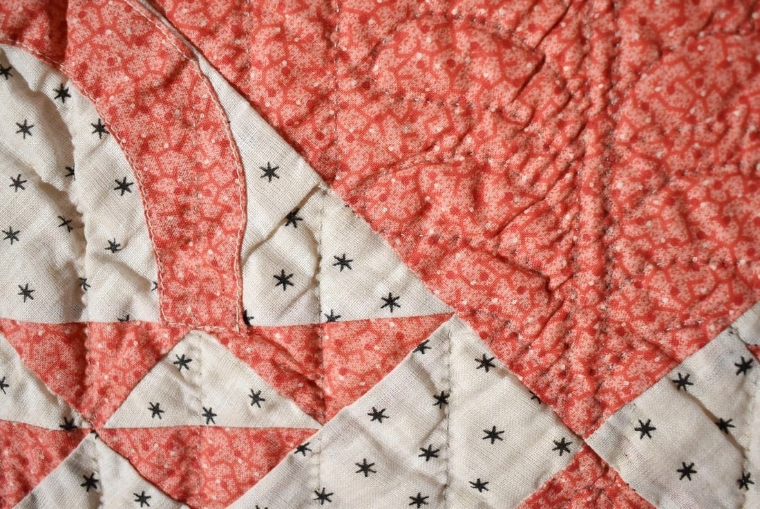 Well Quilted 1880's Baskets Quilt - 6