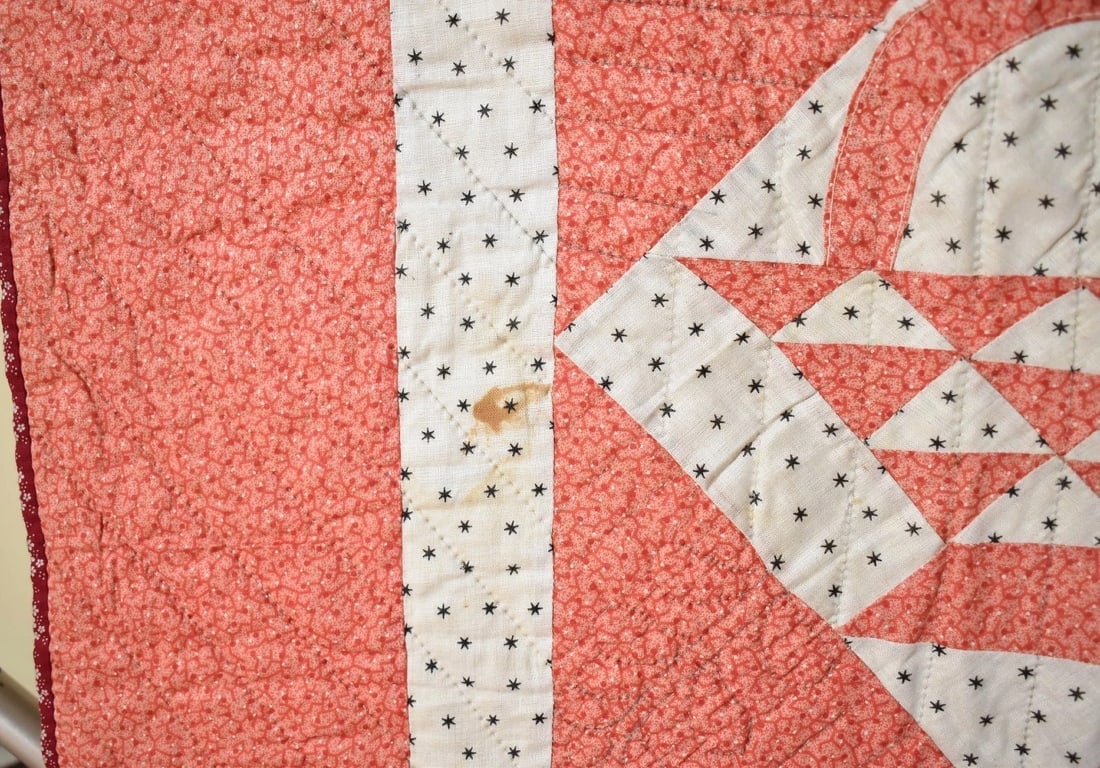 Well Quilted 1880's Baskets Quilt - 8