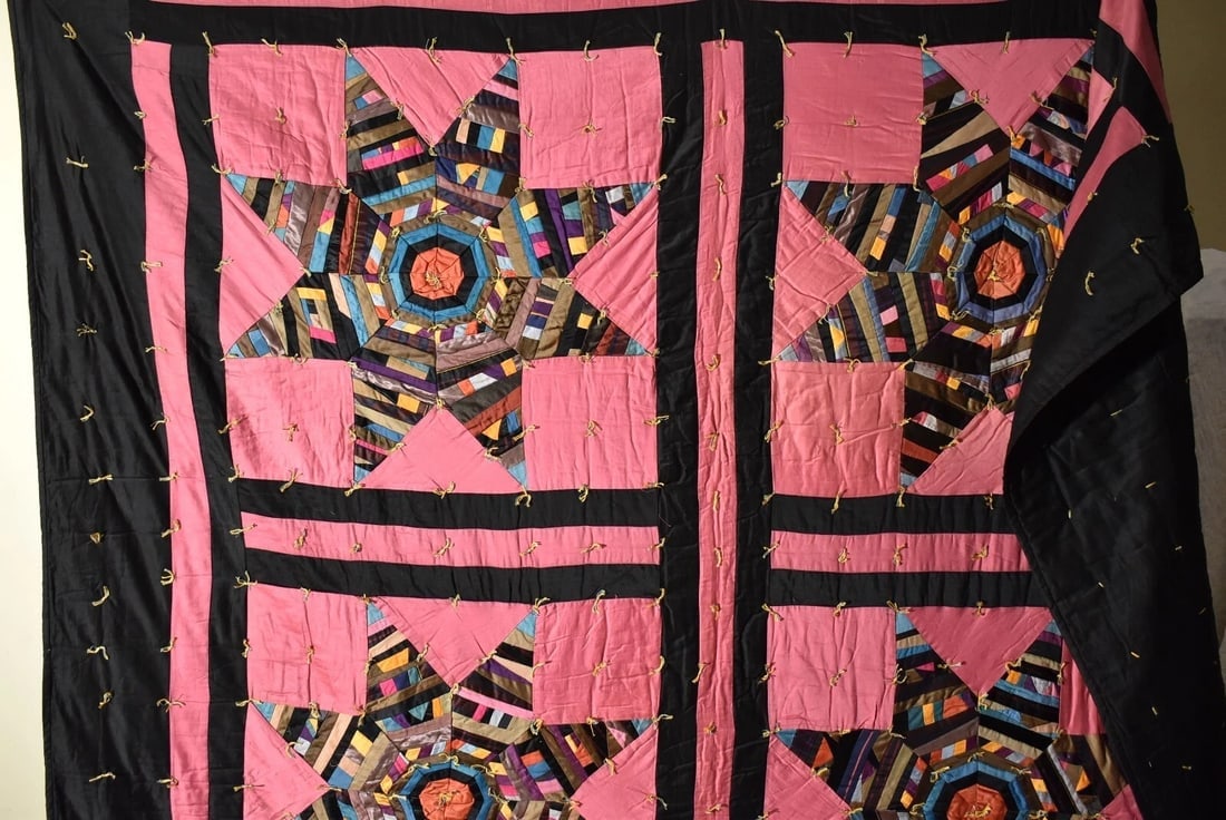 30's Amish Strip Star Quilt - 13