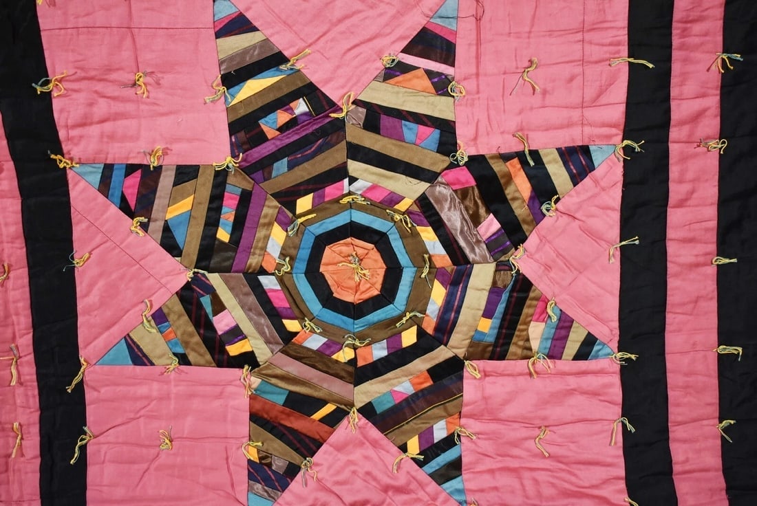 30's Amish Strip Star Quilt - 7