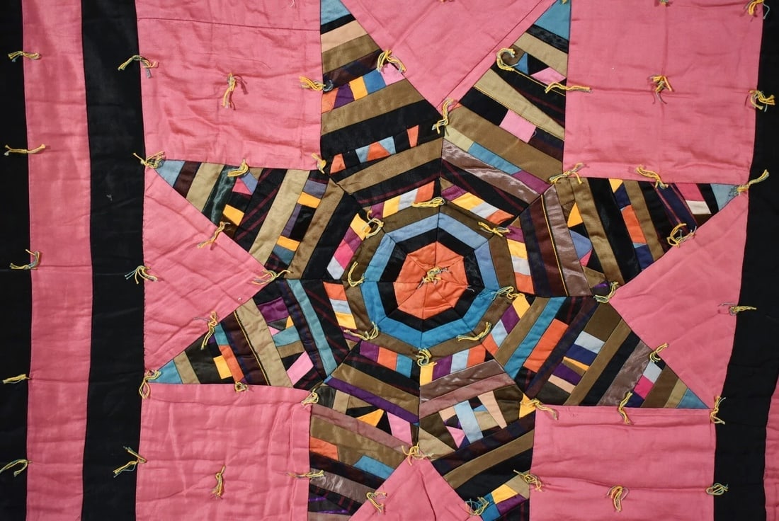 30's Amish Strip Star Quilt - 8