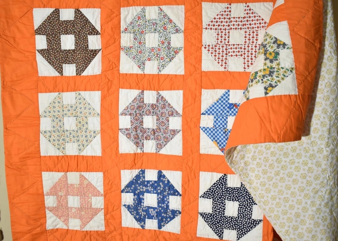 40's Churn Dash Quilt - 13