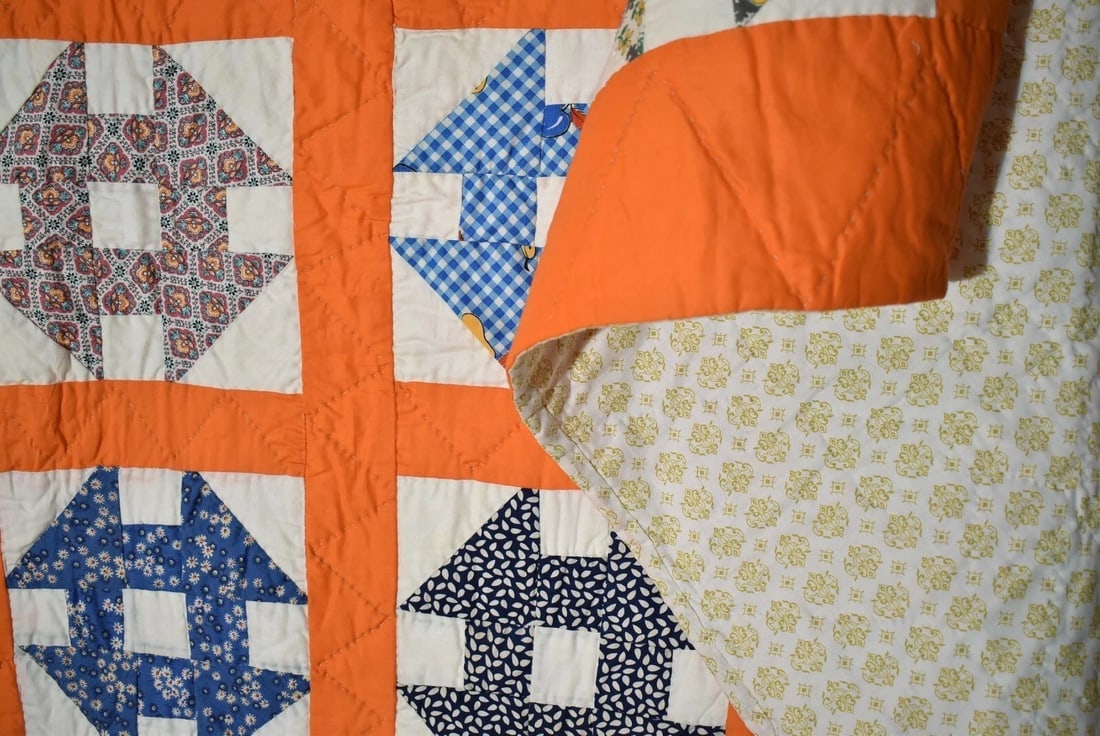 40's Churn Dash Quilt - 14