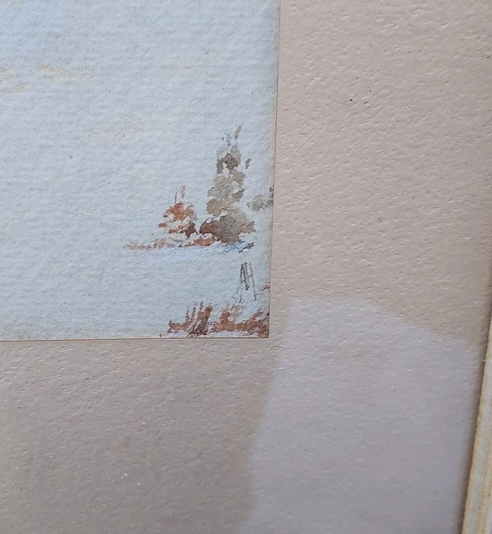 1950 Watercolor sleigh ride horses Russian racing AH TROIKAS - 3