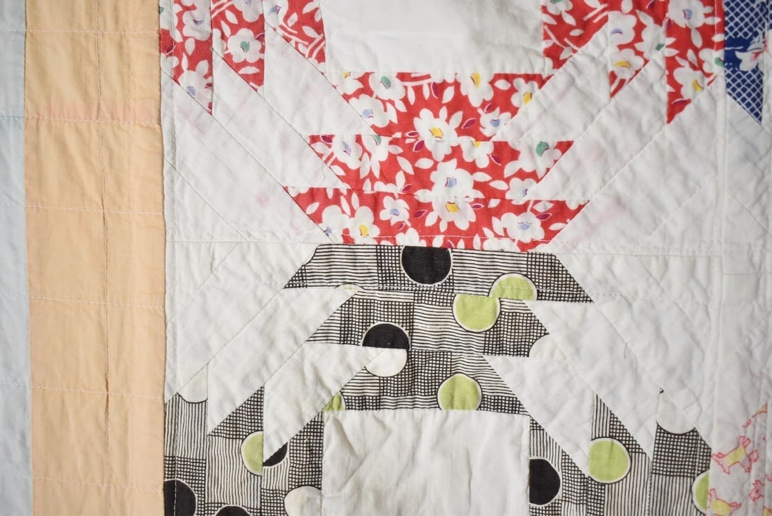 30's Pineapple Log Cabin quilt - 4