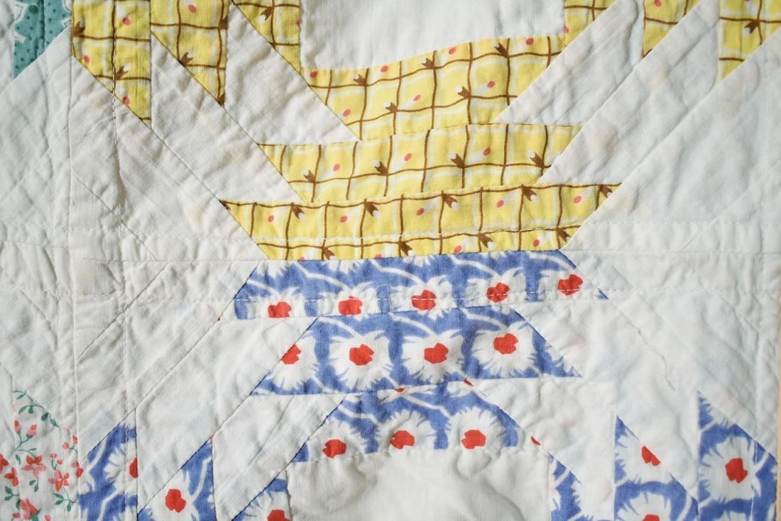 30's Pineapple Log Cabin quilt - 6