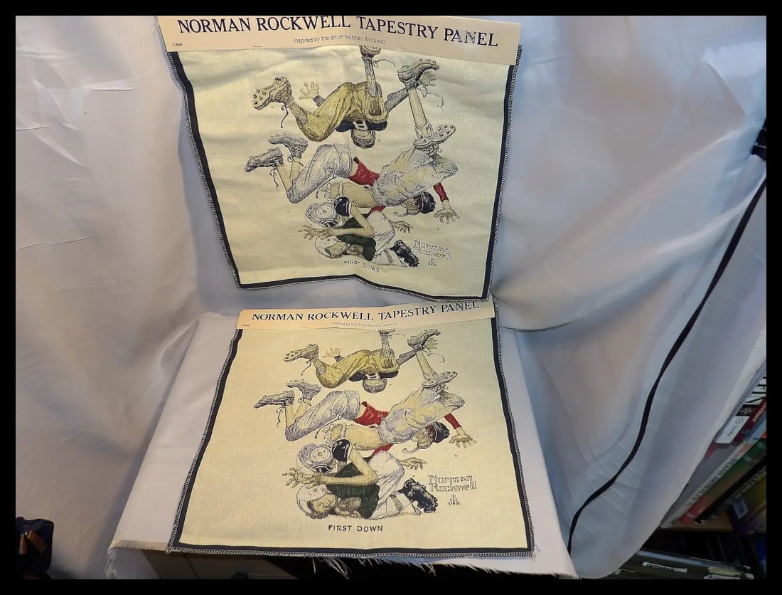 Norman Rockwell Tapestry Panel Oakhurst Textiles (B) - 2