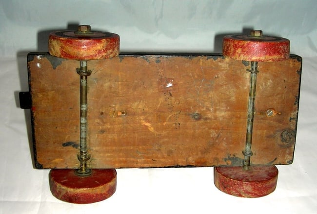 Wooden Elephant Pull Toy w/ Applied Ears & a Scowl - 7