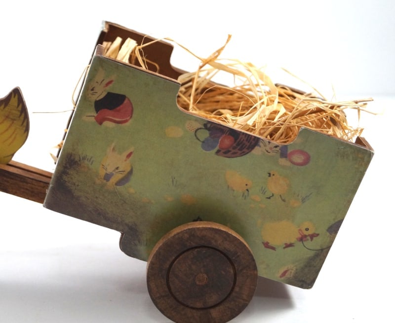 Easter Chick Pulling Cart Candy Container Toy - 2