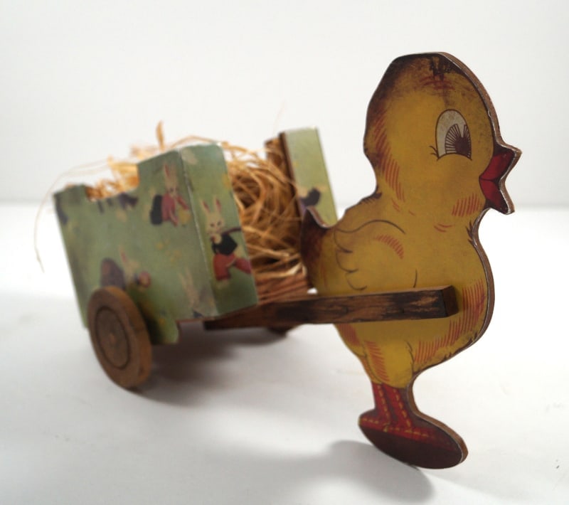 Easter Chick Pulling Cart Candy Container Toy - 5