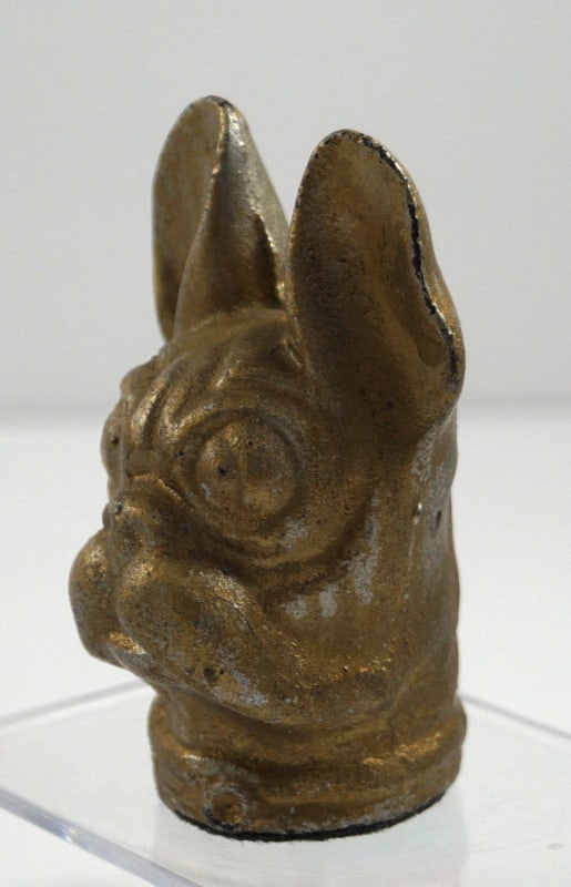 Antique French Bulldog Dog Cast Iron Paperweight - 2