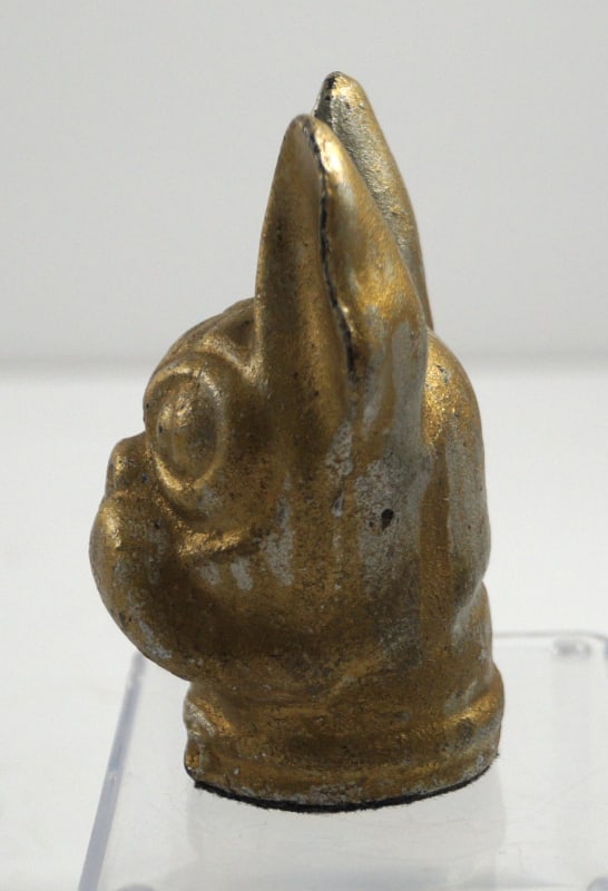 Antique French Bulldog Dog Cast Iron Paperweight - 3